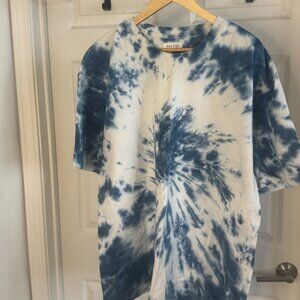 PacSun XL Aqua Blue White Tie Dye Cotton Tee